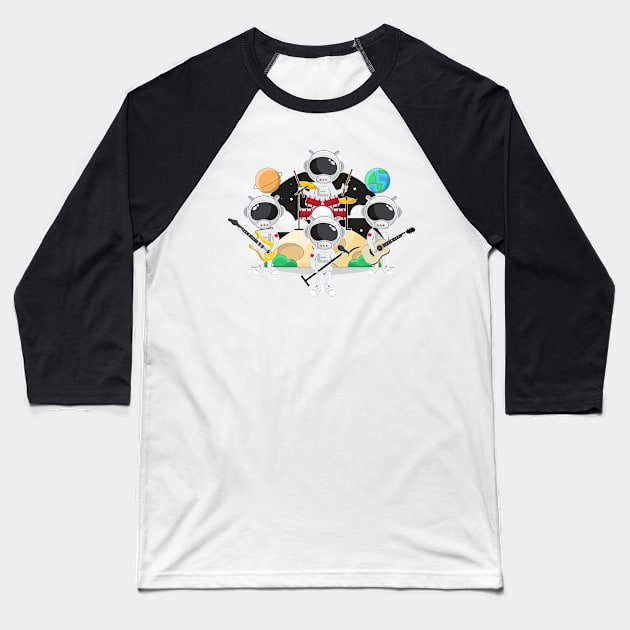 astronaut concert music Baseball T-Shirt by Mako Design 